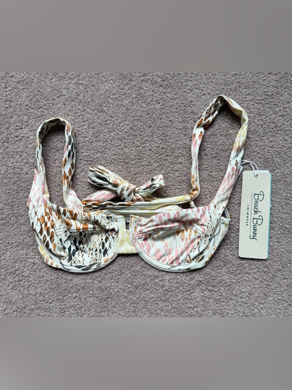 NEW - BEACH BUNNY - Karter Bralette - SNAKE SKIN